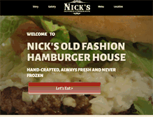 Tablet Screenshot of nicksoldfashionhamburgers.com